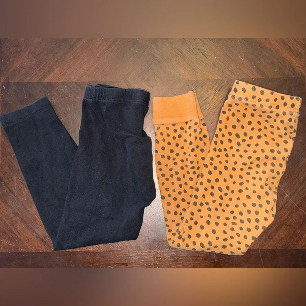Old Navy size 4t Black Orange Leggings bundle